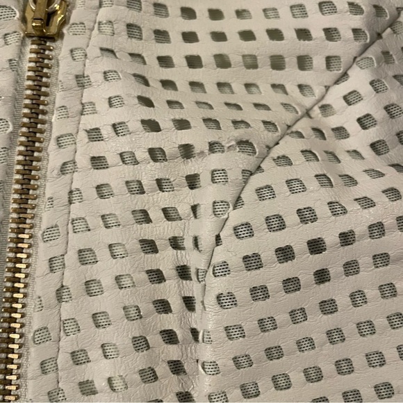 AnnaRita N Gray Perforated Style Blazer/Moto Jacket, Size 8 - Picture 10 of 10